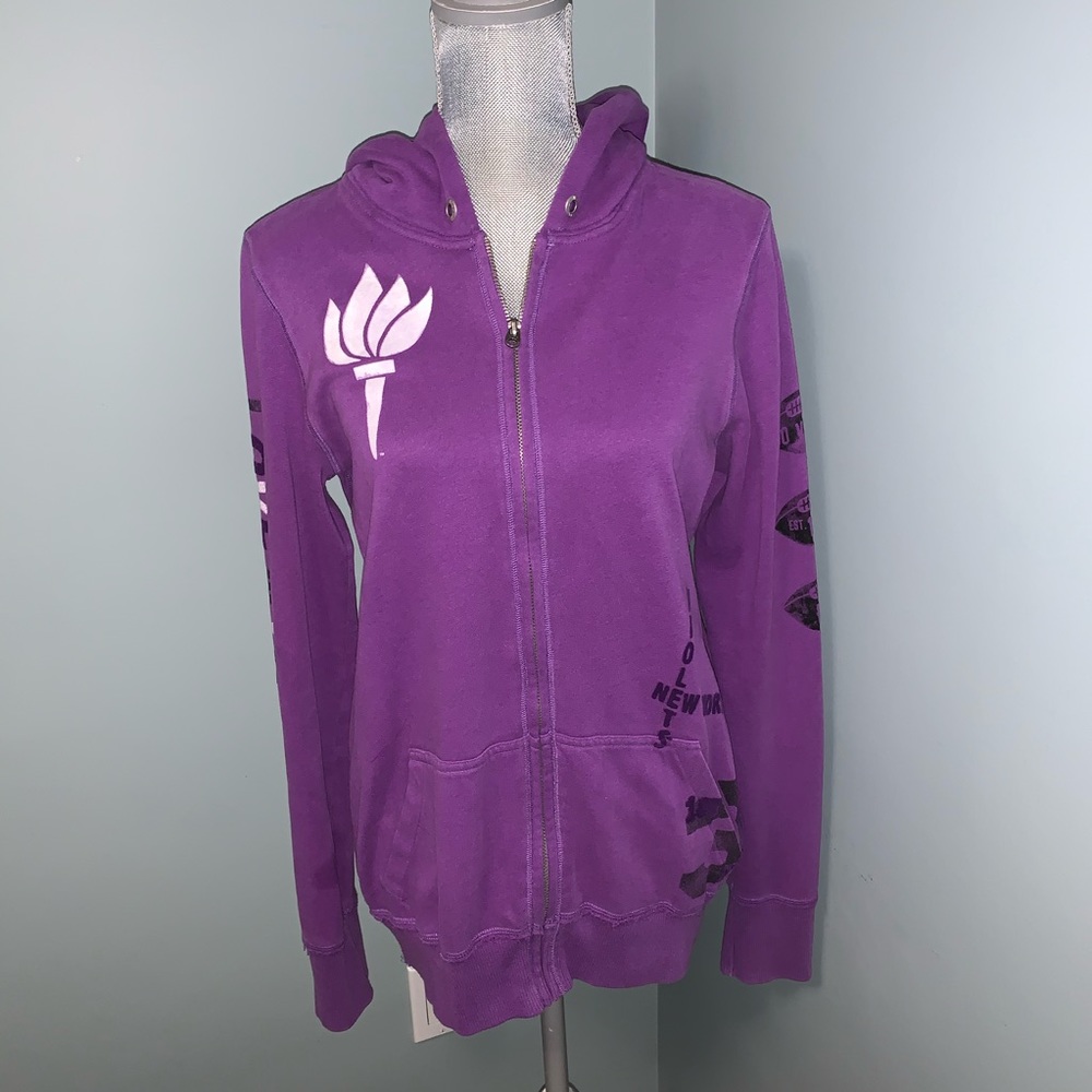 PINK Victoria’s Secret women’s size medium full zip purple Hoodie long sleeve